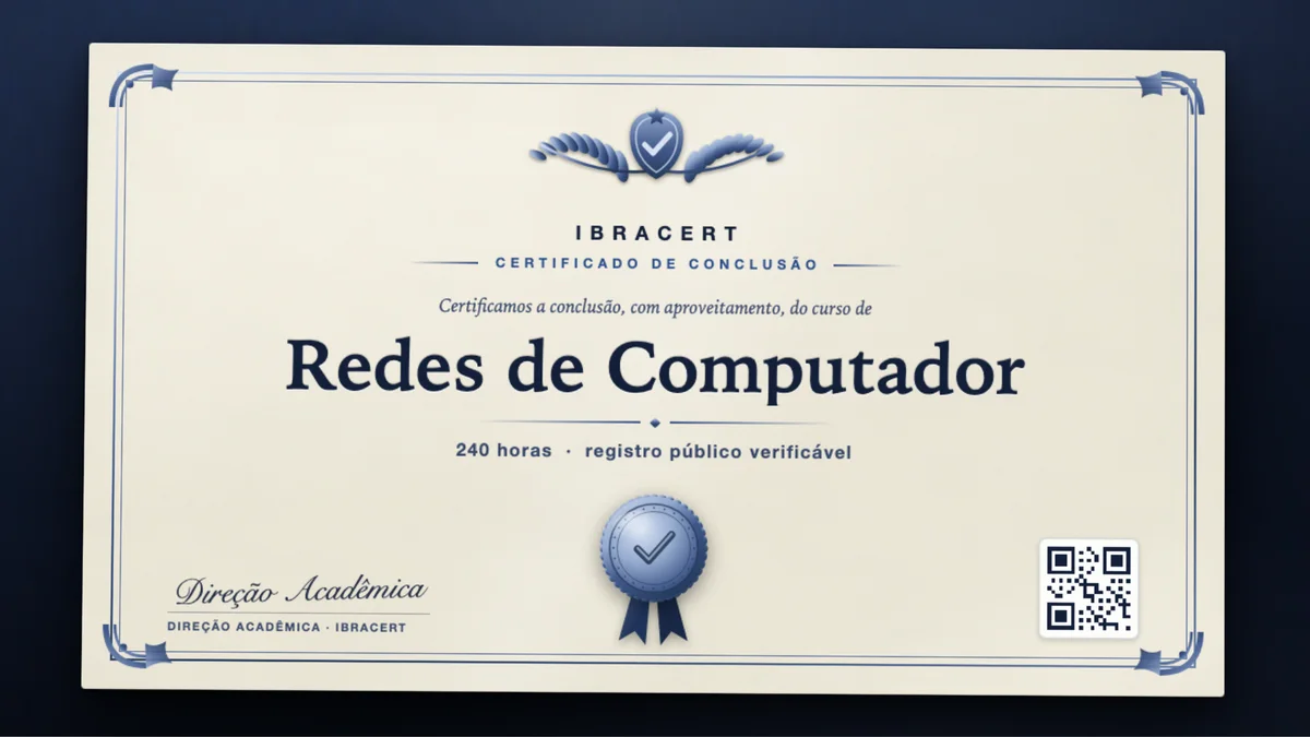 Capa do curso Redes de Computador