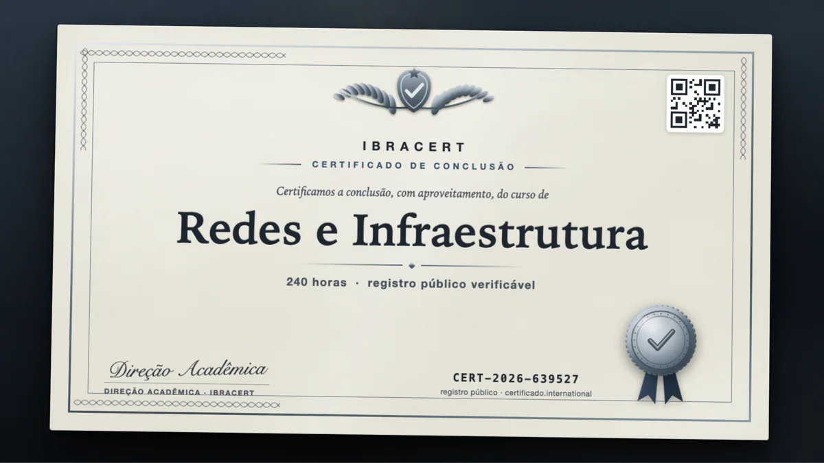 Capa do curso Redes e Infraestrutura