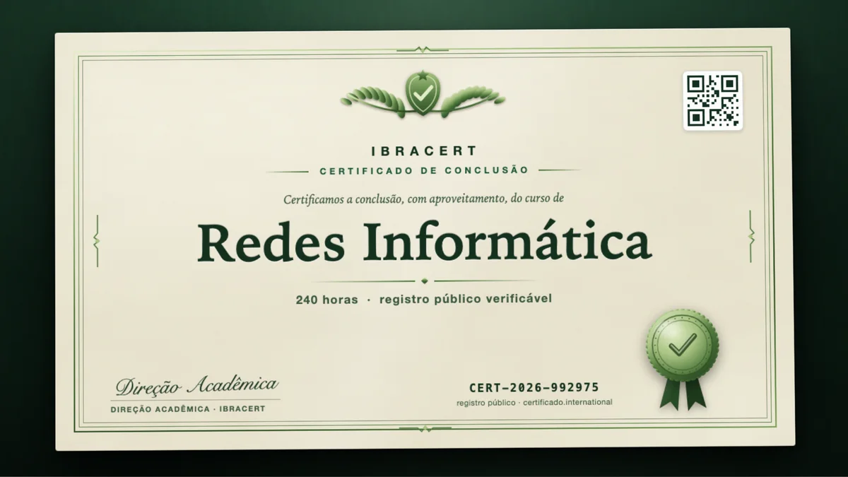 Capa do curso Redes Informática