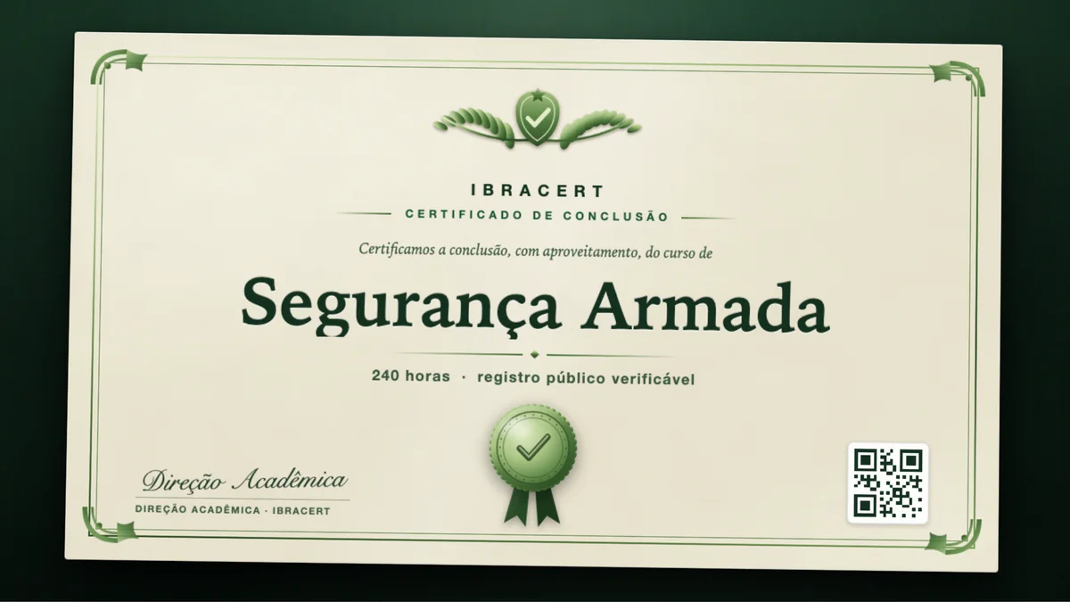 Capa do curso Segurança Armada