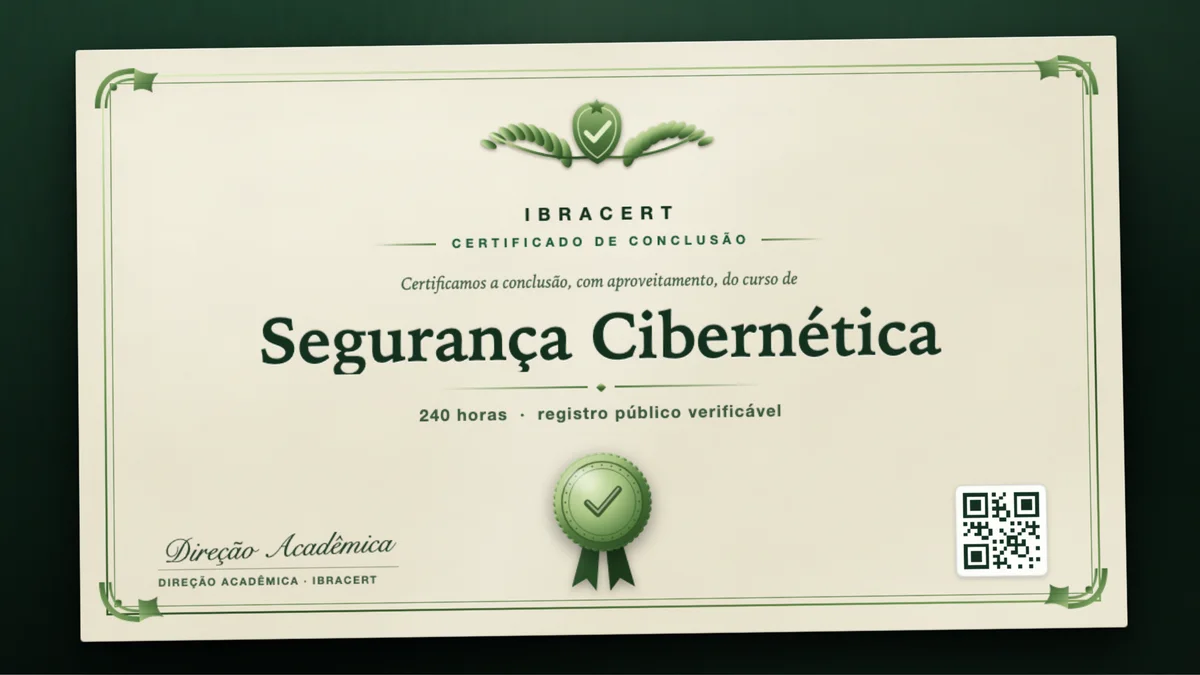 Capa do curso Segurança Cibernética