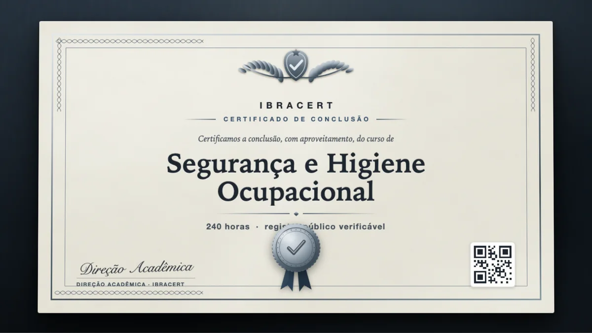 Capa do curso Segurança e Higiene Ocupacional