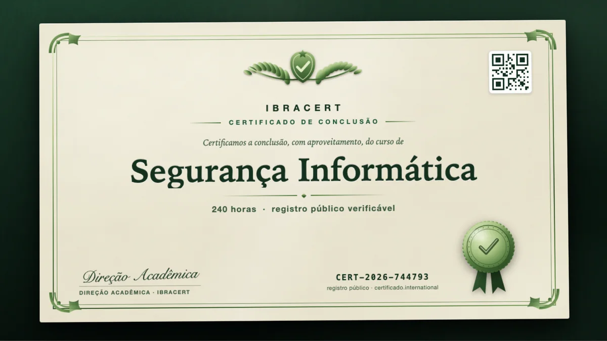Capa do curso Segurança Informática