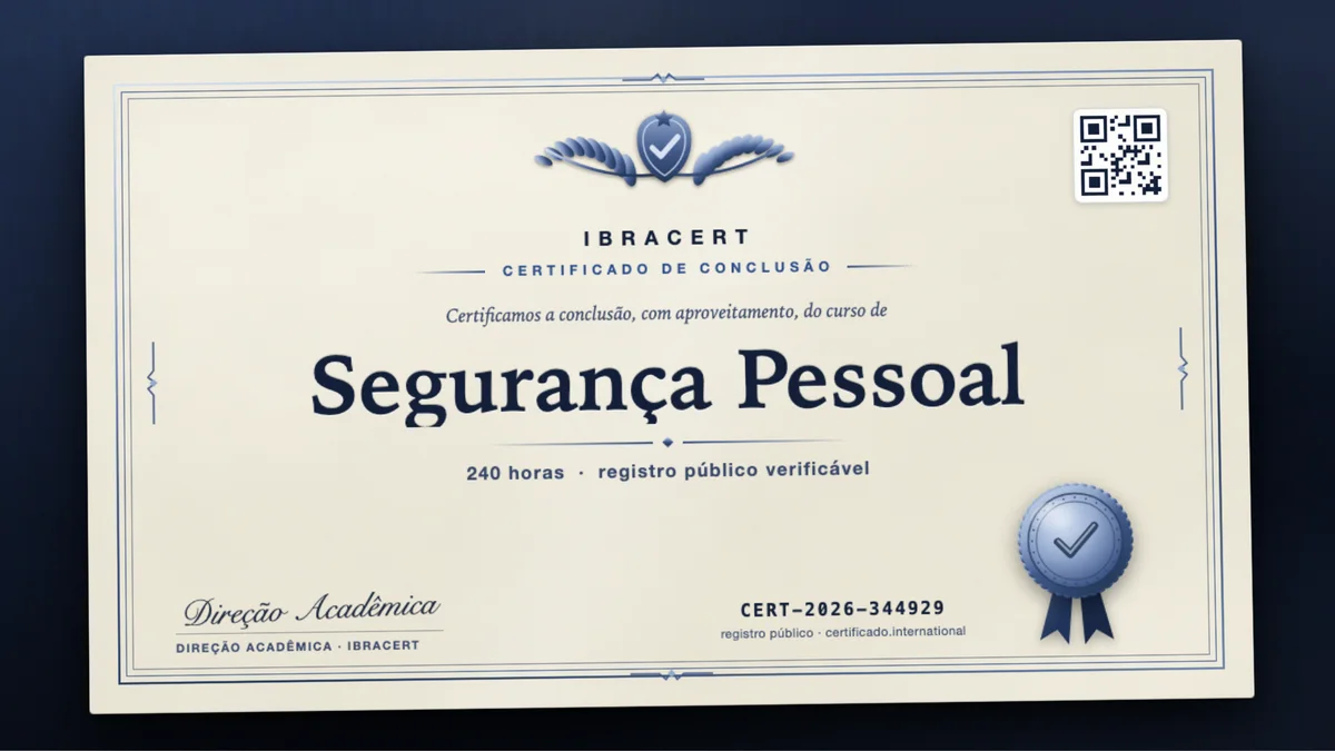 Capa do curso Segurança Pessoal