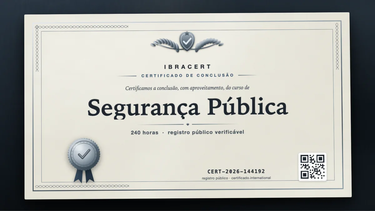 Capa do curso Segurança Pública