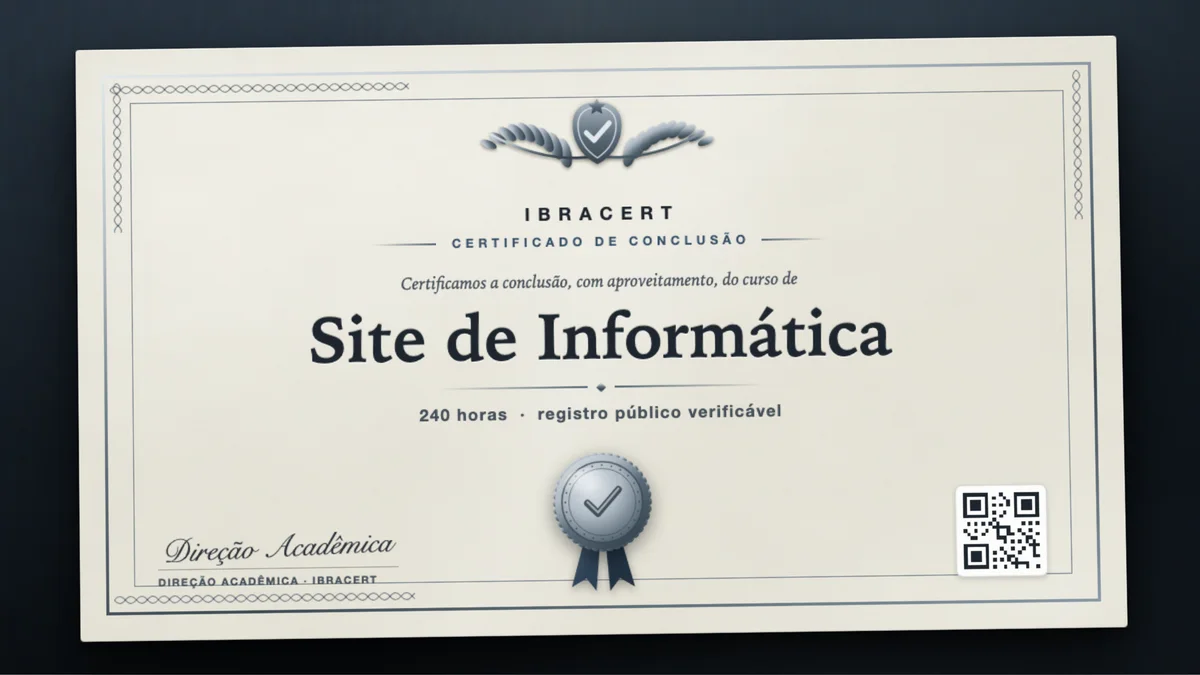 Capa do curso Site de Informática