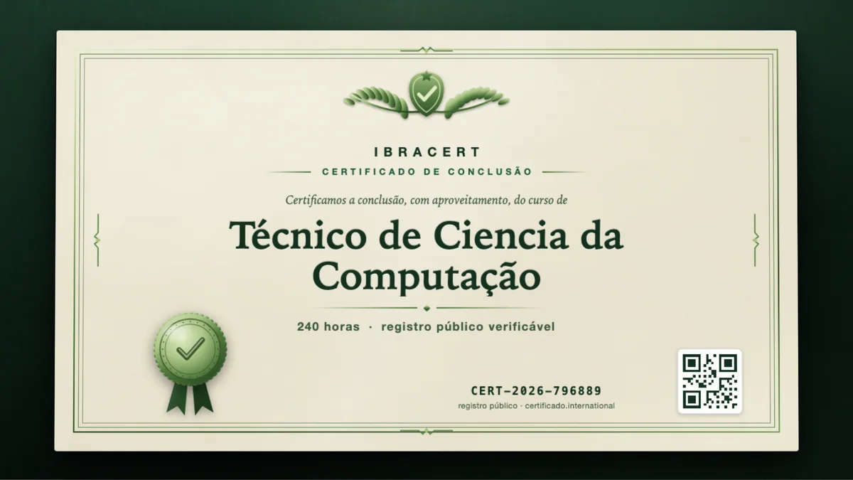 Capa do curso Técnico de Ciencia da Computação