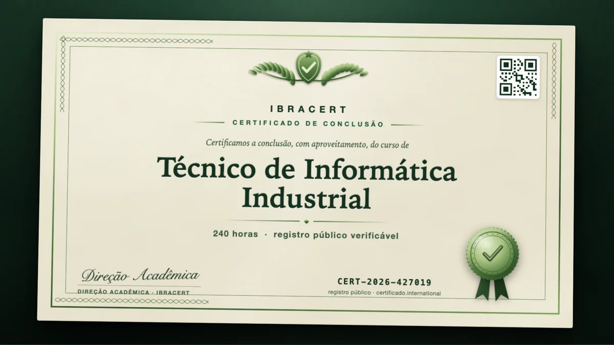 Capa do curso Técnico de Informática Industrial