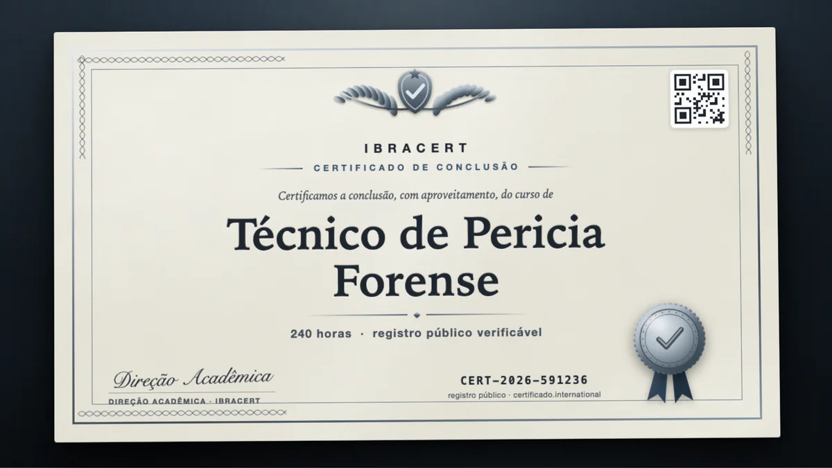 Capa do curso Técnico de Pericia Forense