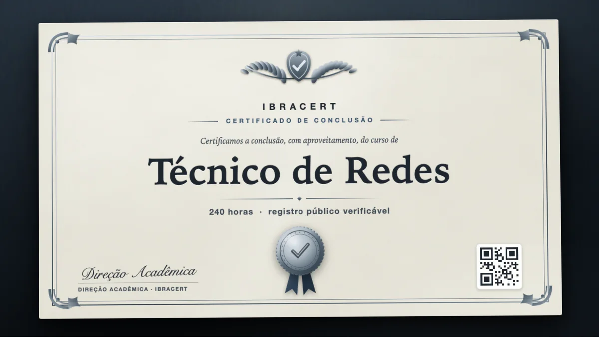 Capa do curso Técnico de Redes