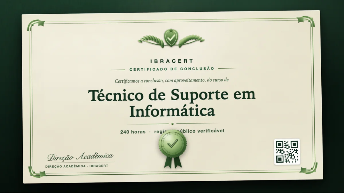 Capa do curso Técnico de Suporte em Informática