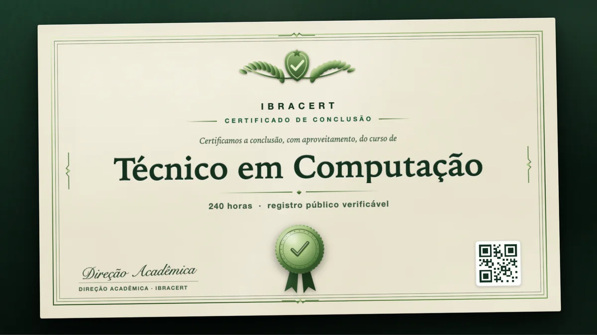 Capa do curso Técnico em Computação