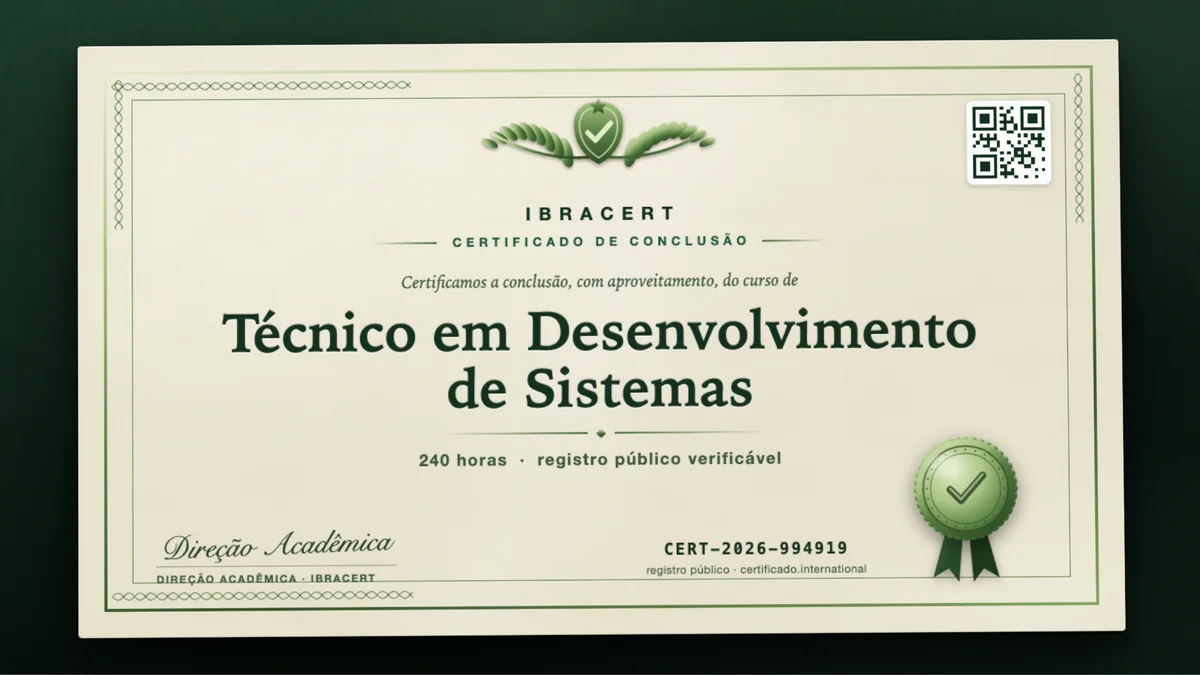 Capa do curso Técnico em Desenvolvimento de Sistemas