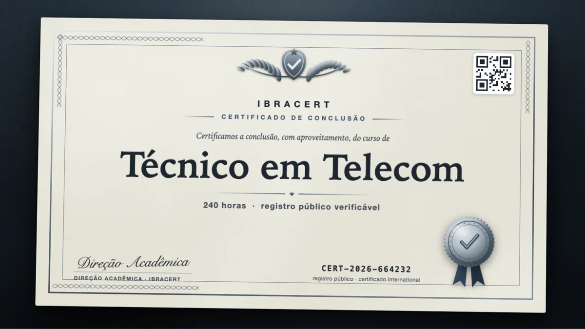 Capa do curso Técnico em Telecom