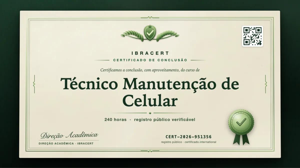 Capa do curso Técnico Manutenção de Celular