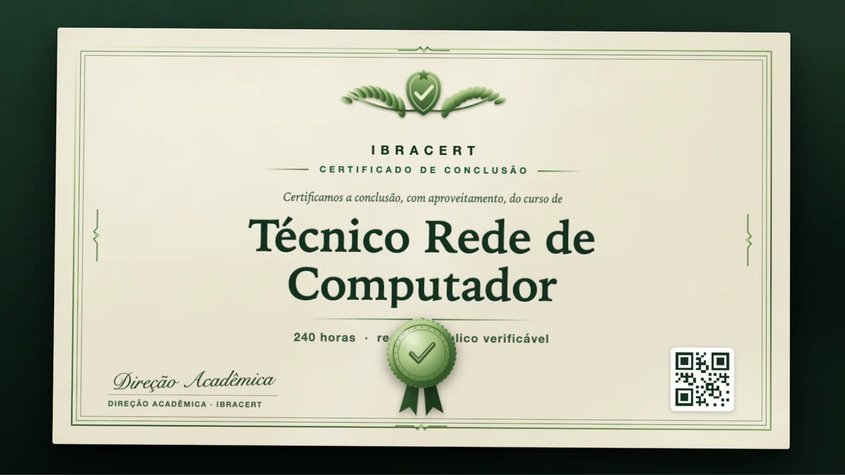 Capa do curso Técnico Rede de Computador