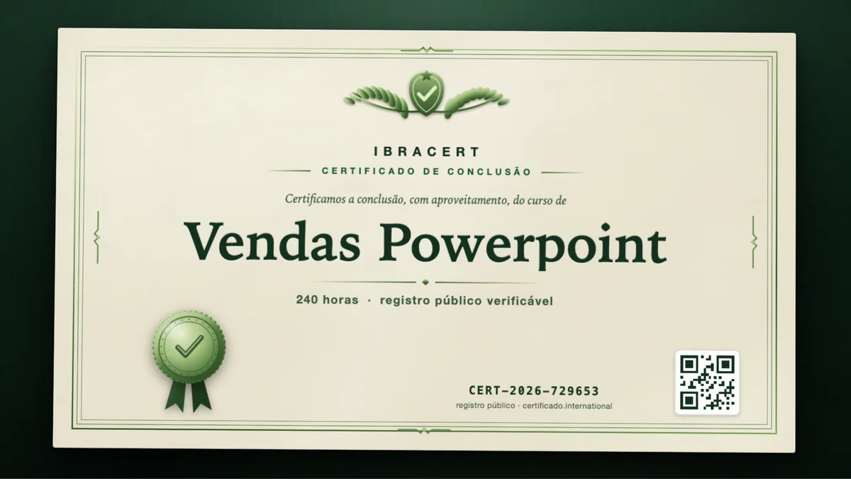 Capa do curso Vendas Powerpoint