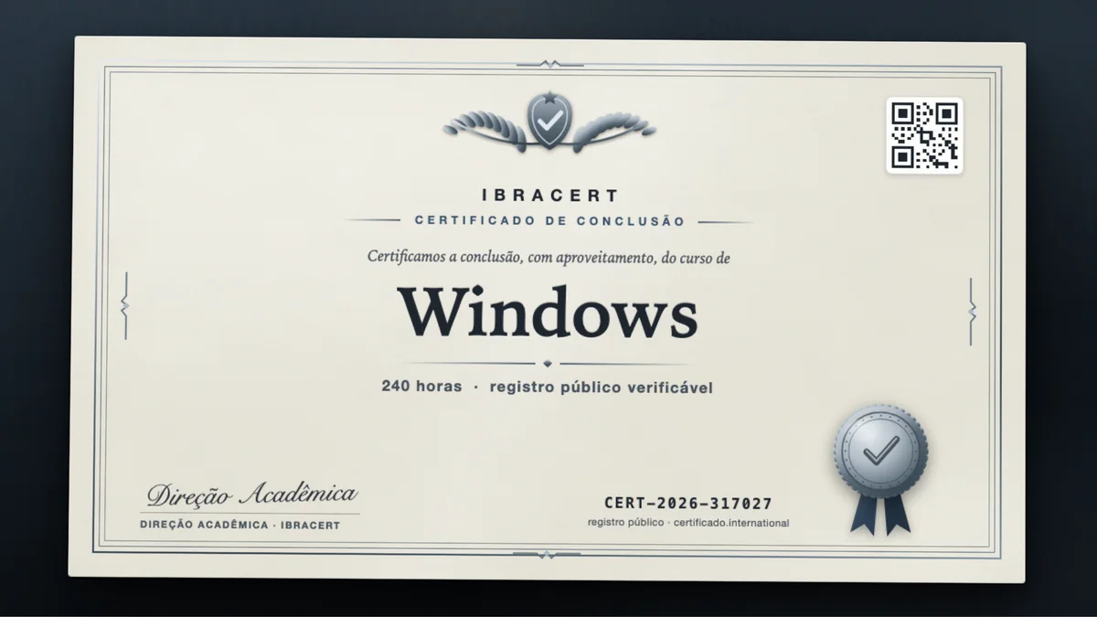 Capa do curso Windows