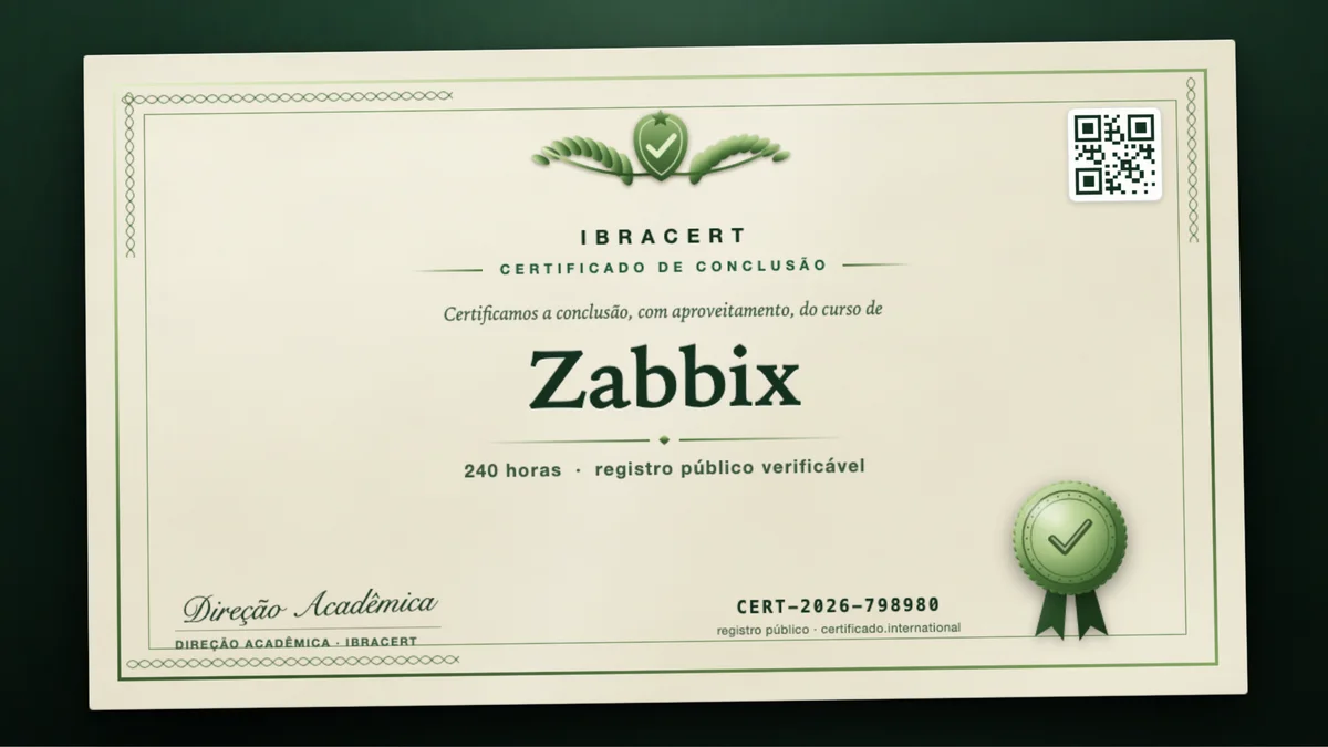 Capa do curso Zabbix