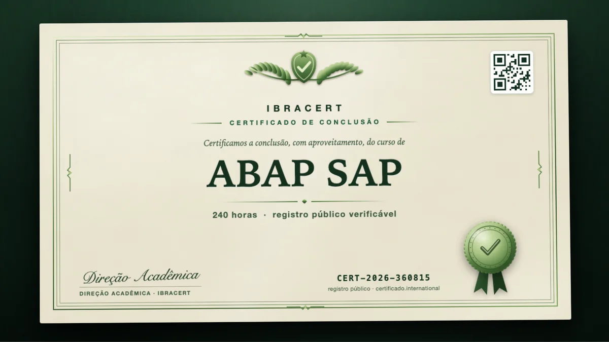 Capa do curso ABAP SAP