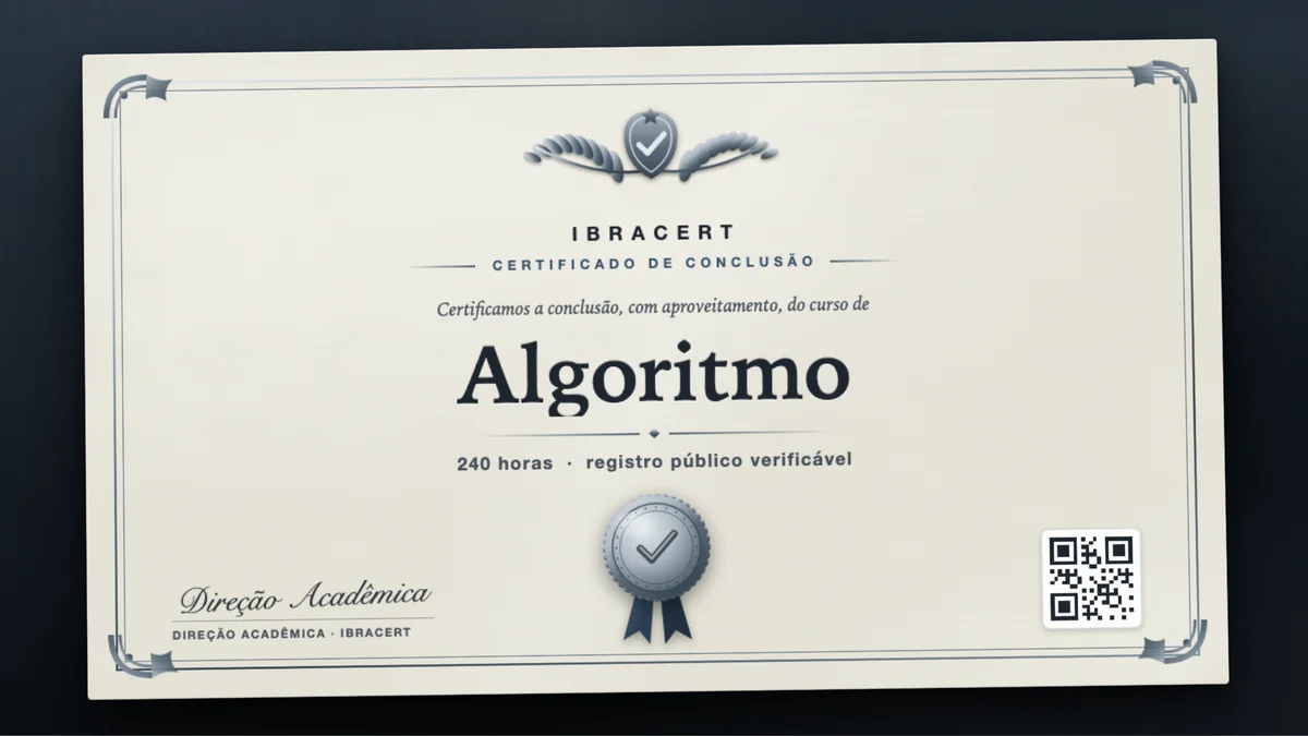 Capa do curso Algoritmo