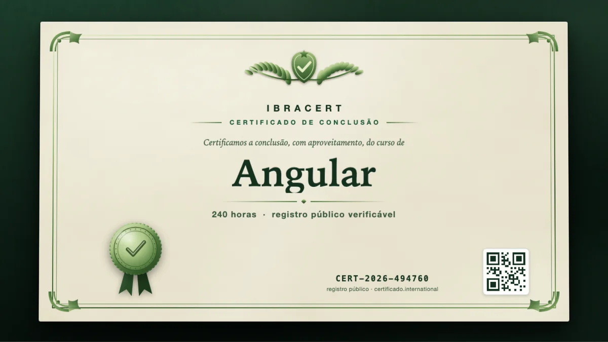 Capa do curso Angular