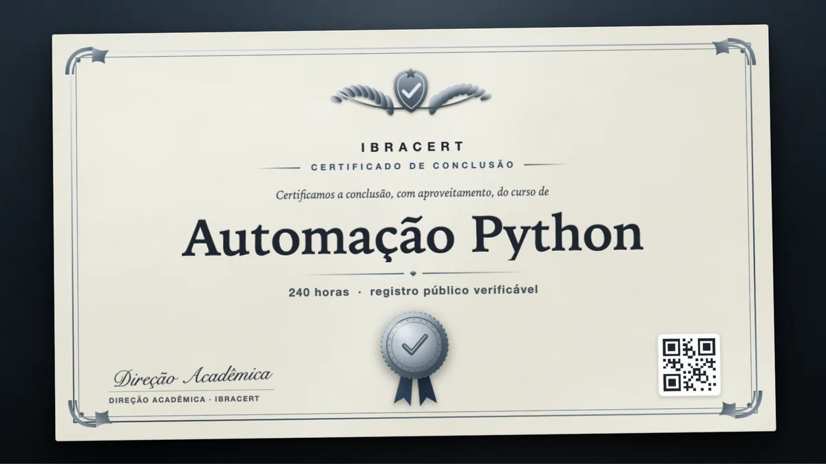 Capa do curso Automação Python
