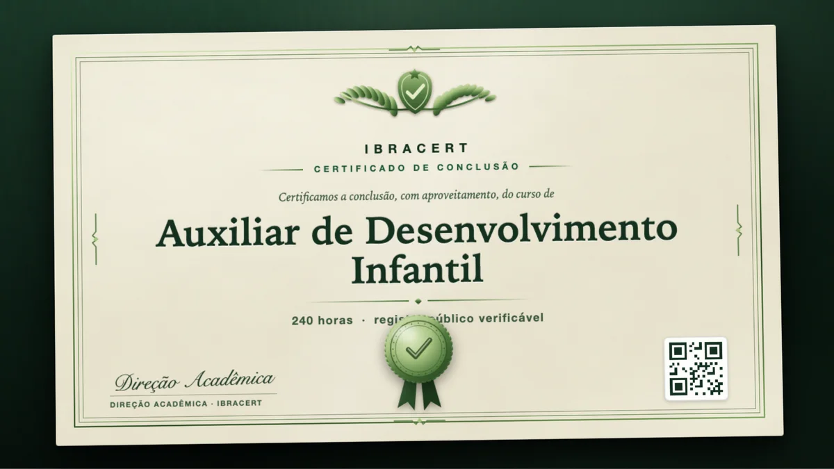Capa do curso Auxiliar de Desenvolvimento Infantil
