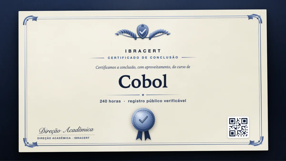 Capa do curso Cobol