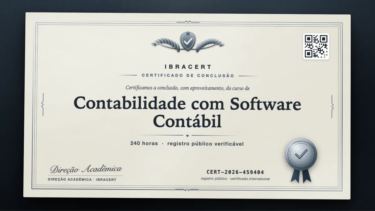 Capa do curso Contabilidade com Software Contábil