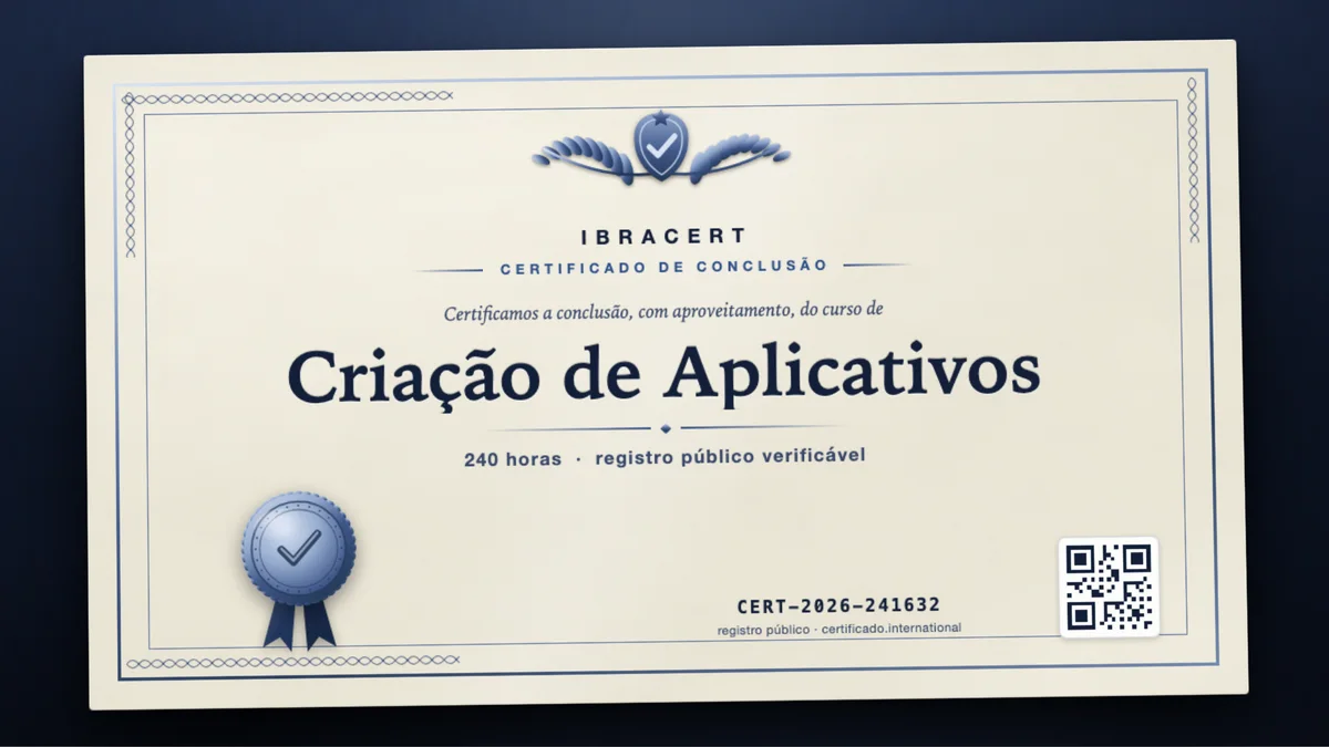 Capa do curso Criação de Aplicativos