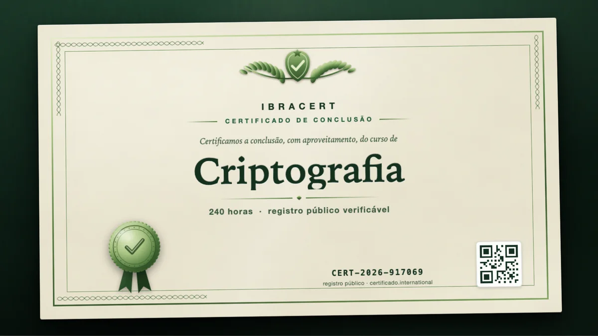 Capa do curso Criptografia