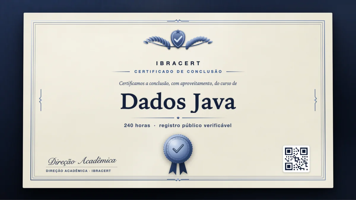 Capa do curso Dados Java