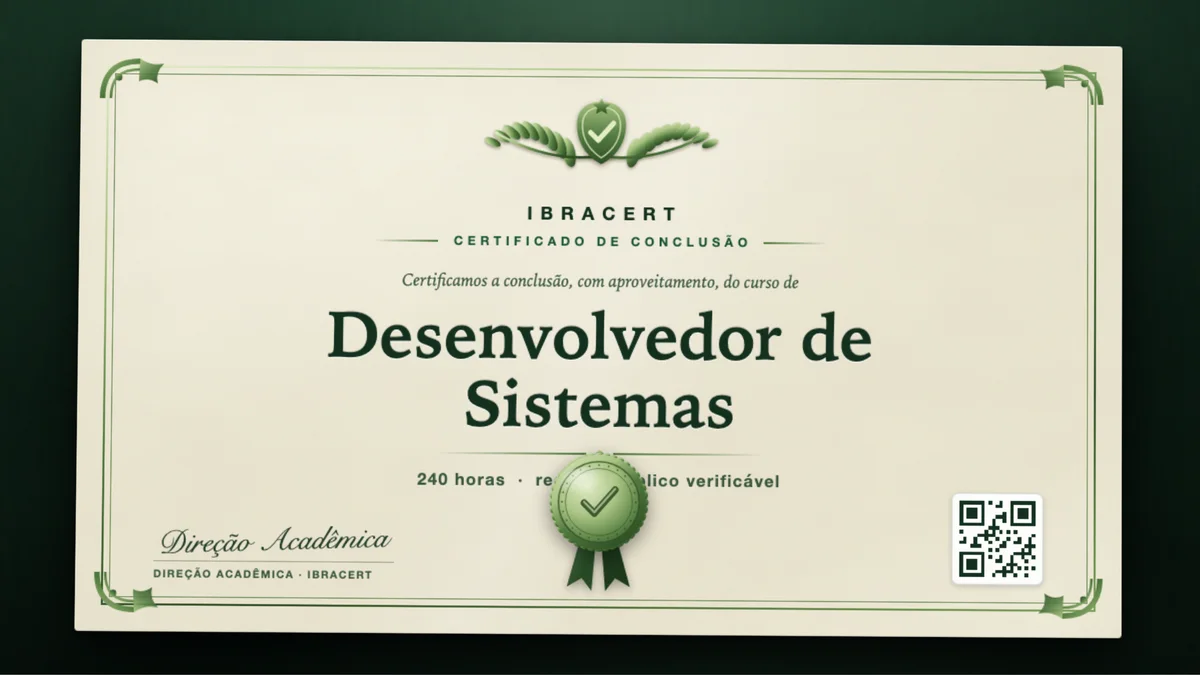Capa do curso Desenvolvedor de Sistemas