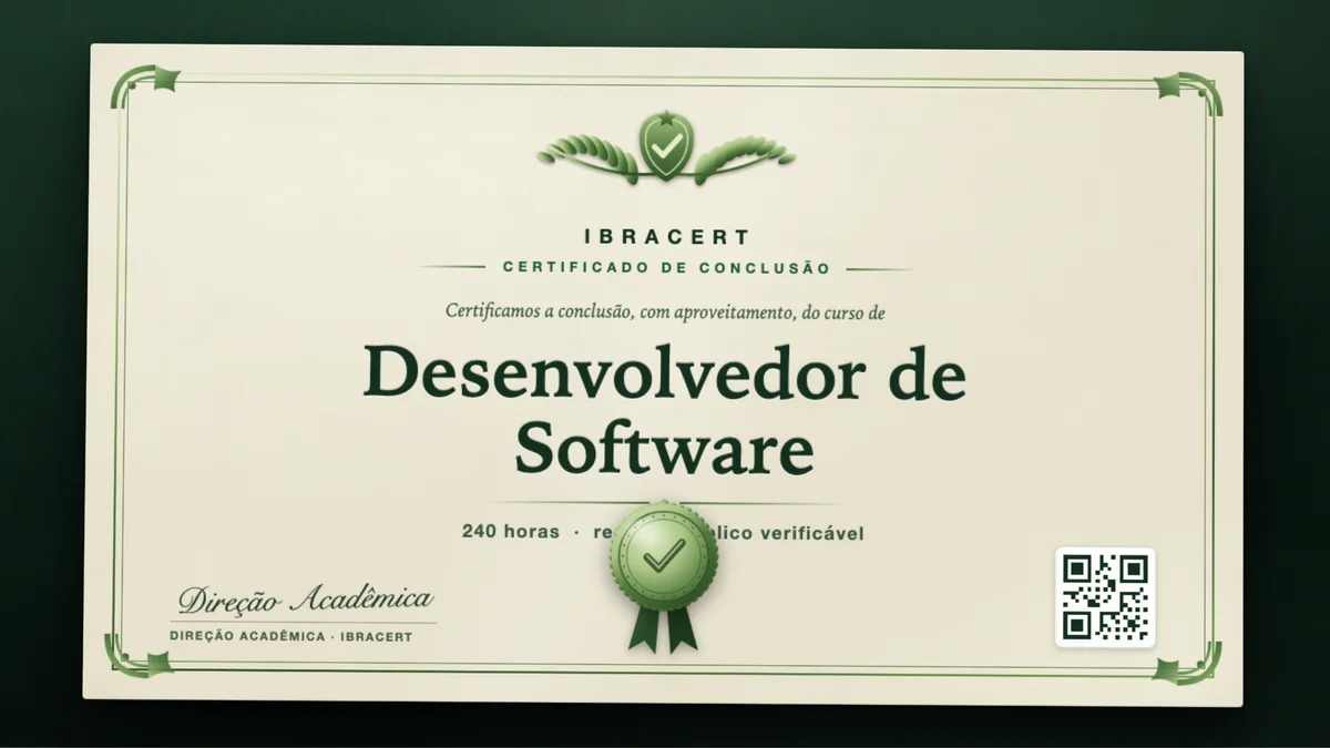 Capa do curso Desenvolvedor de Software