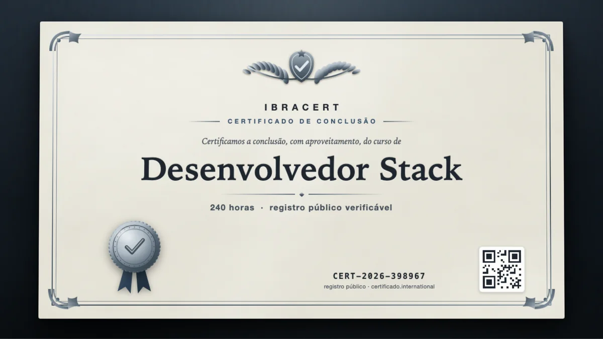 Capa do curso Desenvolvedor Stack