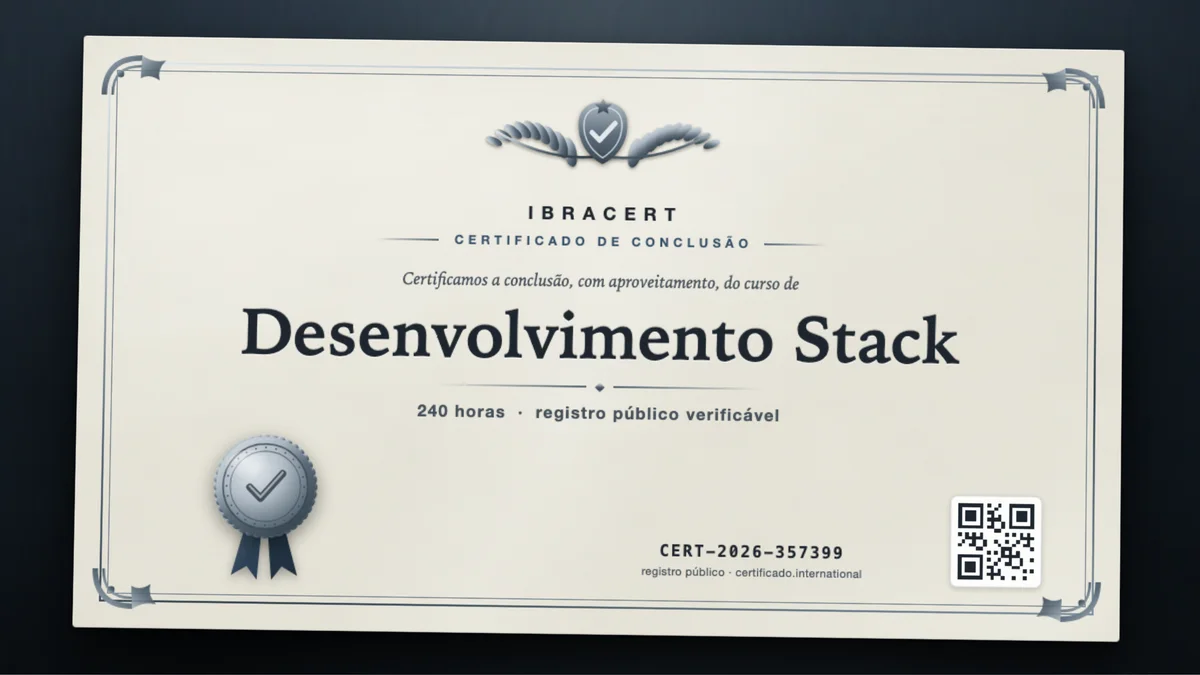 Capa do curso Desenvolvimento Stack