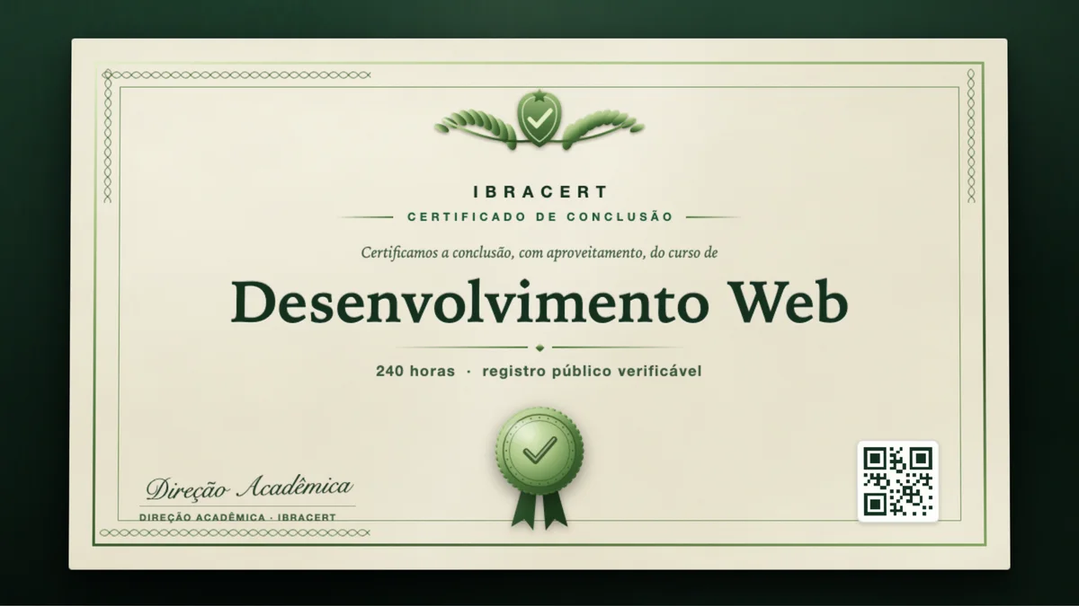 Capa do curso Desenvolvimento Web