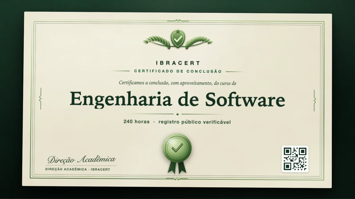 Capa do curso Engenharia de Software