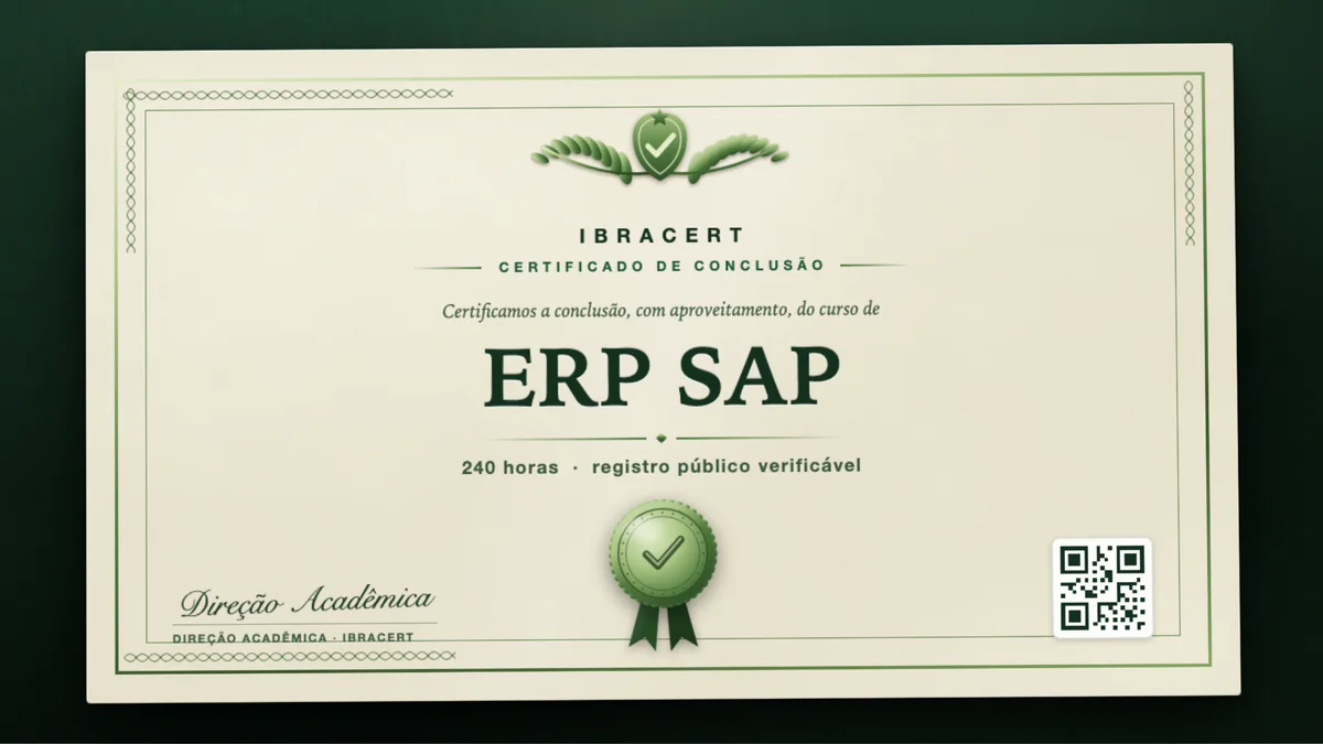 Capa do curso ERP SAP