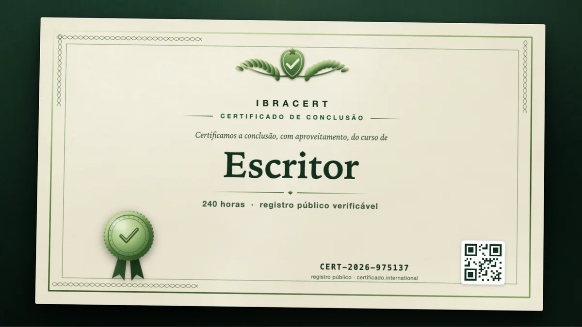 Capa do curso Escritor