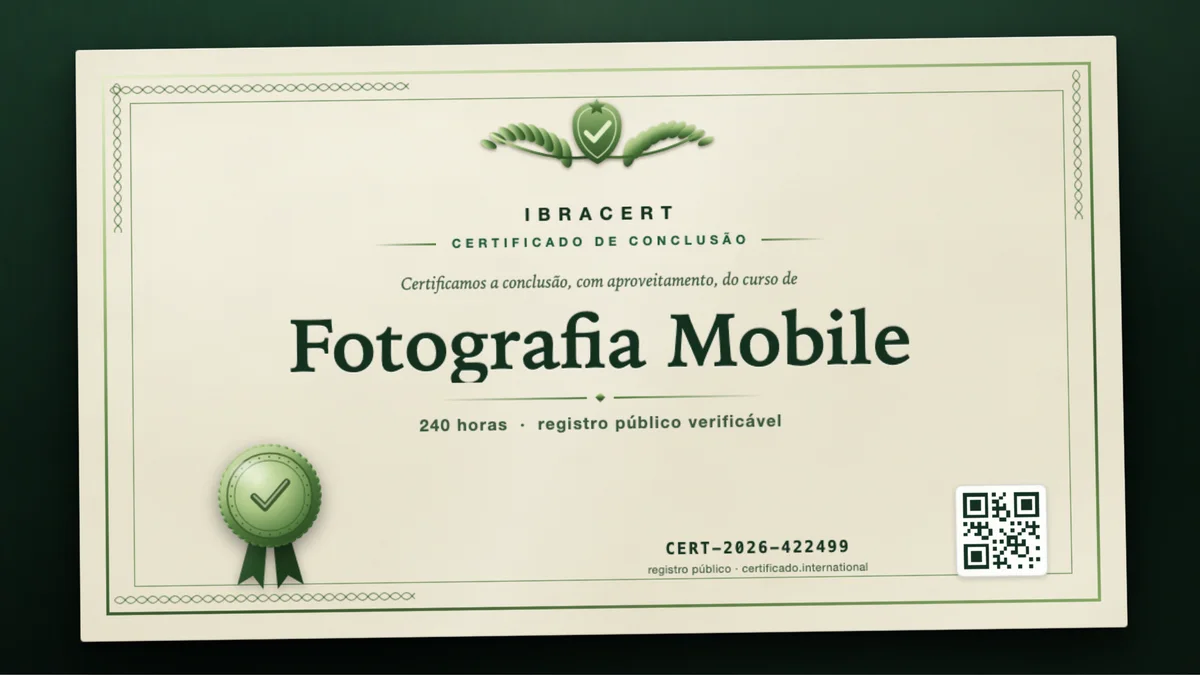Capa do curso Fotografia Mobile