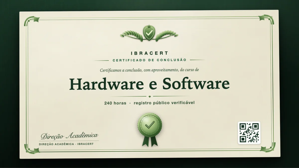 Capa do curso Hardware e Software
