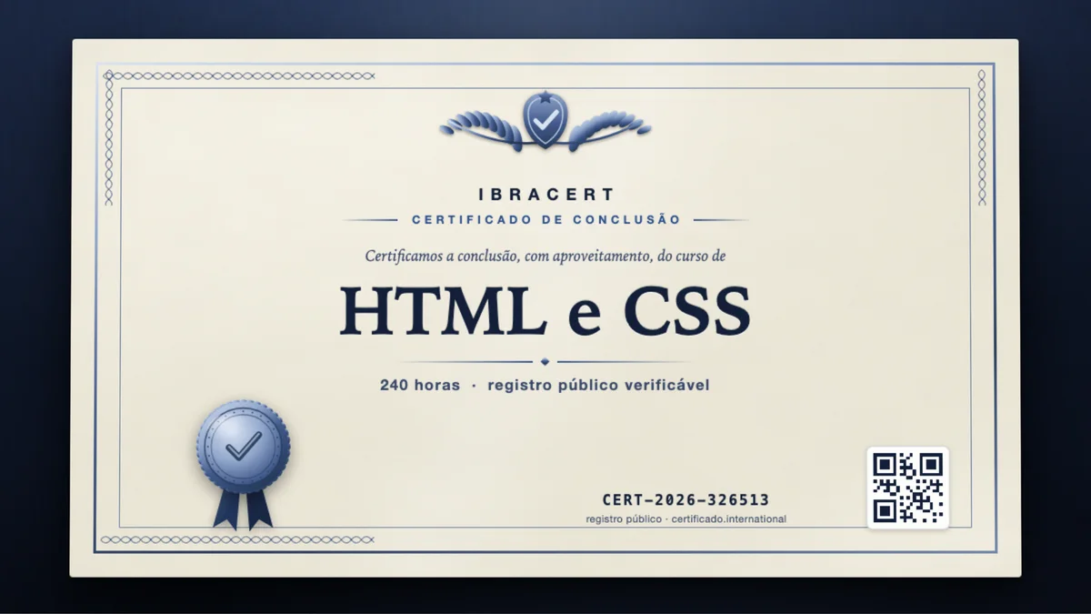 Capa do curso HTML e CSS