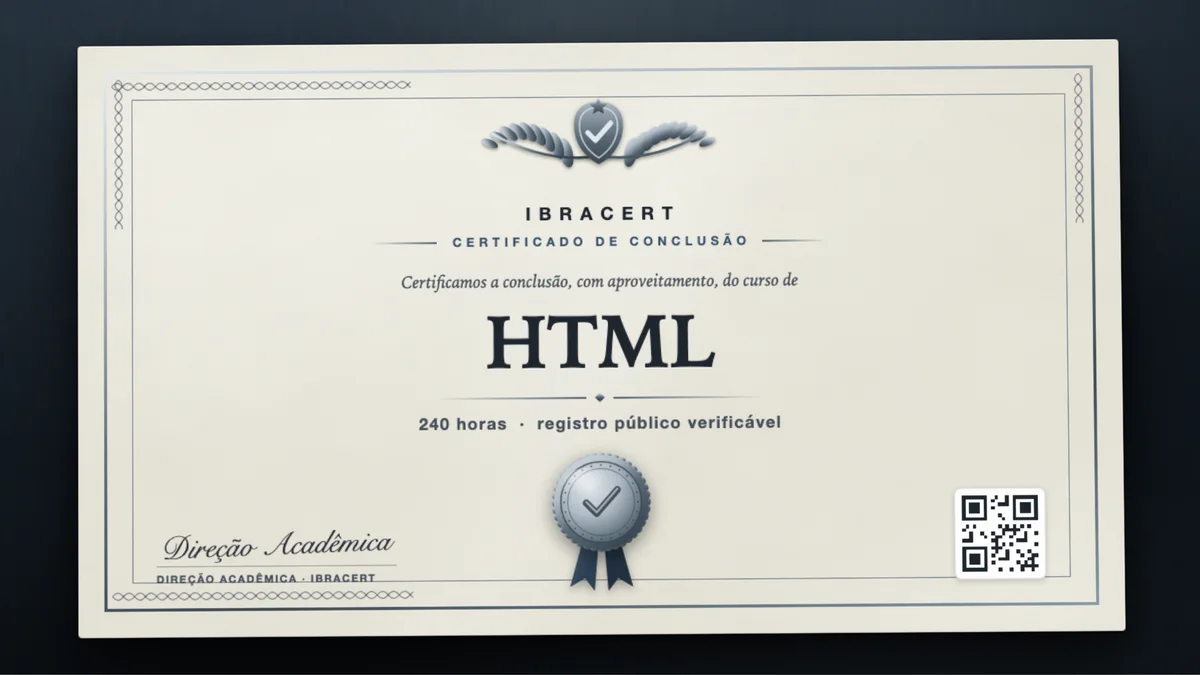 Capa do curso HTML