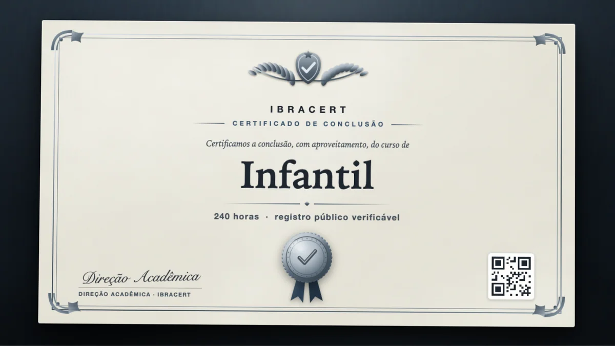 Capa do curso Infantil