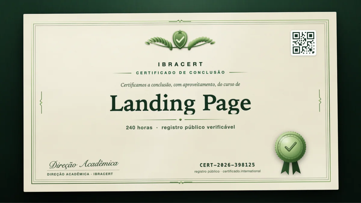 Capa do curso Landing Page