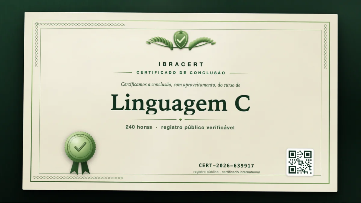 Capa do curso Linguagem C