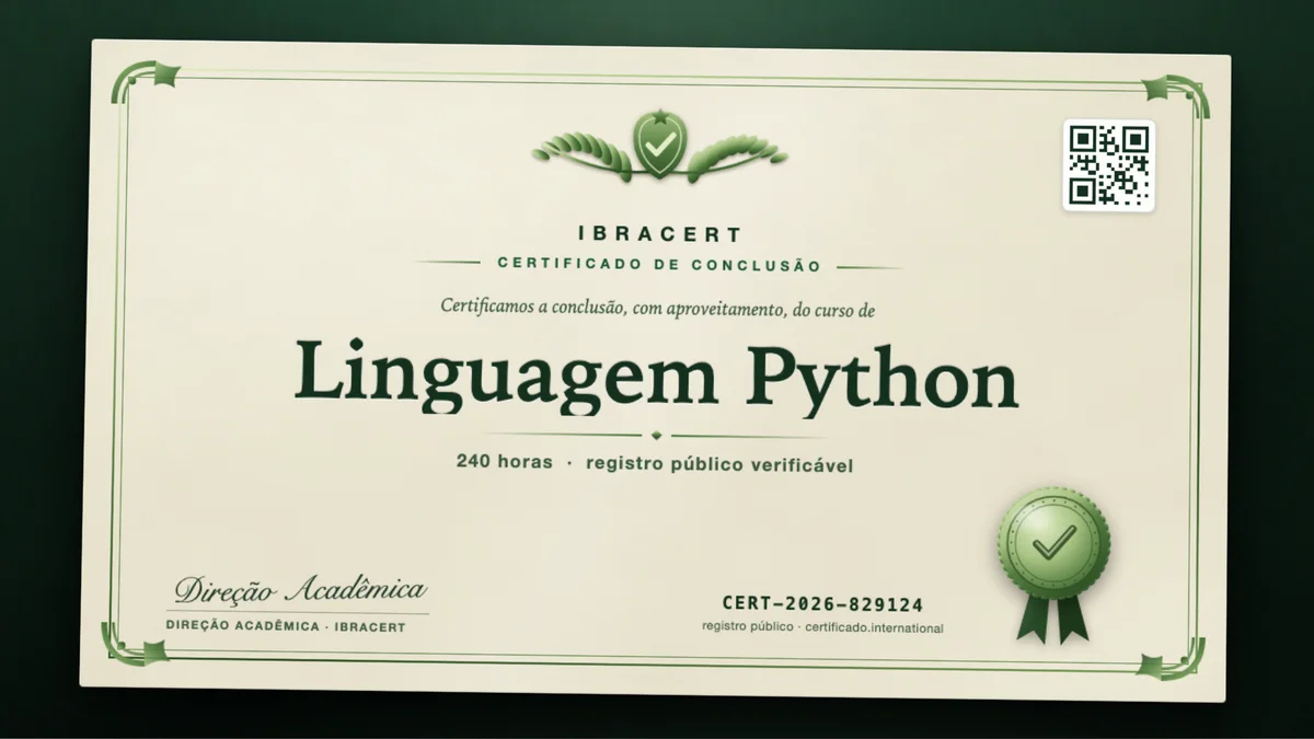 Capa do curso Linguagem Python