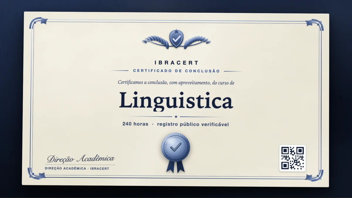 Capa do curso Linguistica